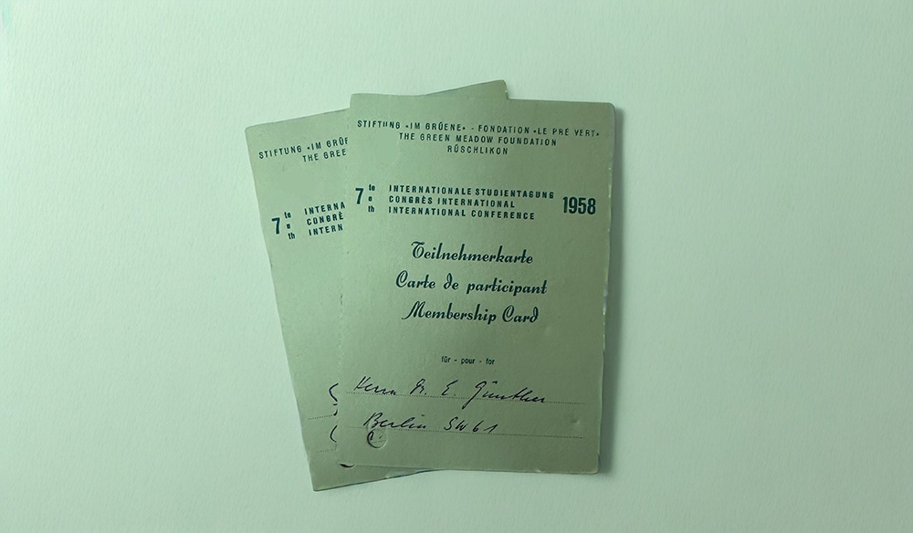 Teilnehmerkarte 1958